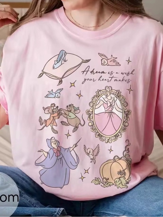 Disney Tops - Disney World Cinderella Glass Slipper Princess Midnight Castle T-shirt M NEW!